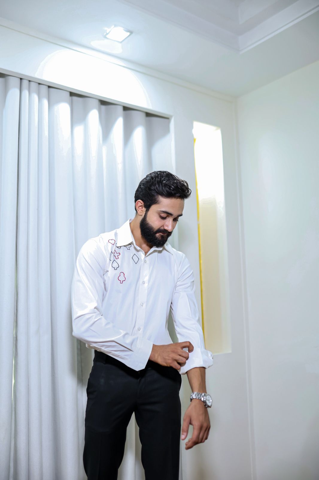 Casino White Statement Shirt